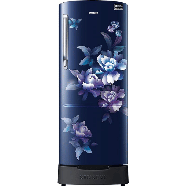 Samsung 183 L 4 Star Direct-Cool Single Door Refrigerator (RR20C2824HV/NL, Himalaya Poppy Blue, Base Stand Drawer, 2023 Model)