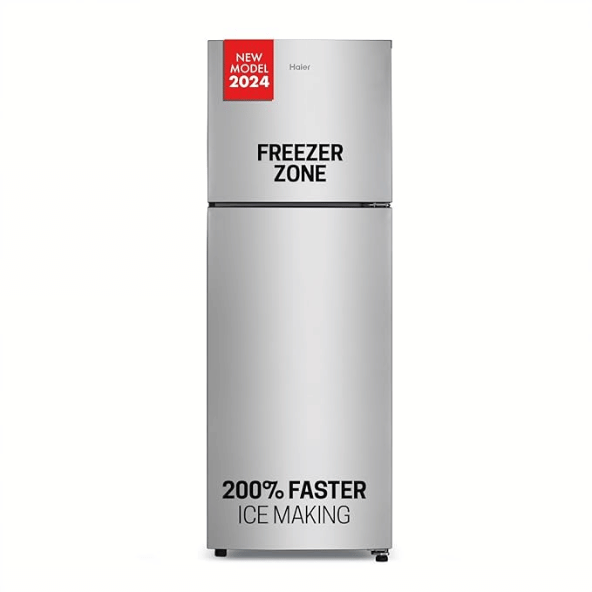 Haier 240 L, 2 Star, Frost Free Double Door Refrigerator HEF-252EGS-P (Moon Silver, 2024 Model) – Energy Efficient & Spacious