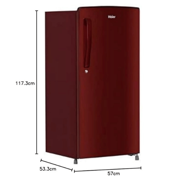 Haier 175 L 2 Star Direct Cool Single Door Refrigerator (HRD1962BBR-N,Burgundy Red)