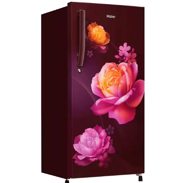 Haier 190 L, 2 Star, Red Noisettes Finish Direct Cool Single Door Refrigerator