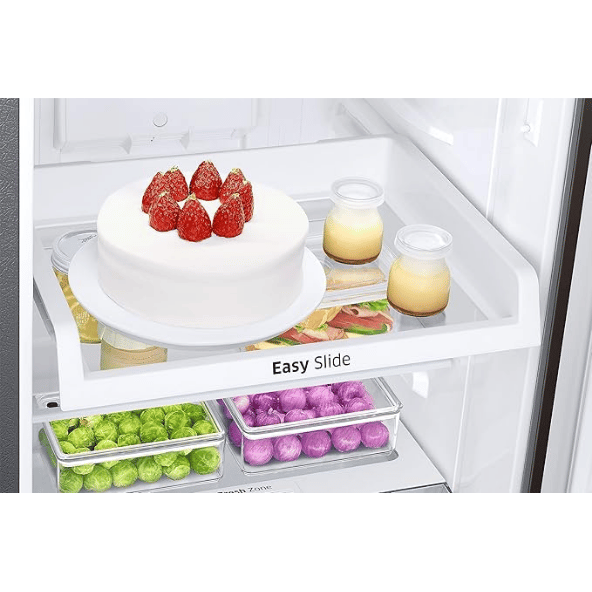 Samsung 236 L, 2 Star, Bespoke Convertible, Digital Inverter with Display, Frost Free Double Door Refrigerator (RT28CB732C2/HL, Cotta Steel Charcoal, 2023 Model)