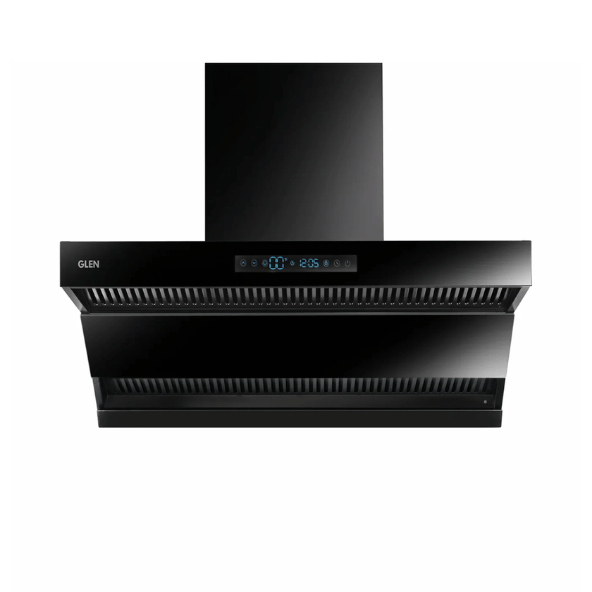 Glen Auto Clean Chimney with Double Draft Suction, Inverter Technology, BLDC Motor 90cm 1400 m3/h - Black (CH 6076 AC) (CH6076AC90)