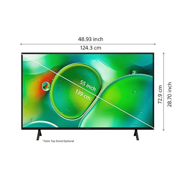 Sony 139 cm (55 inches) BRAVIA 2 4K Ultra HD Smart LED Google TV K-55S25 (Black) – Stunning Clarity and Smart Entertainment