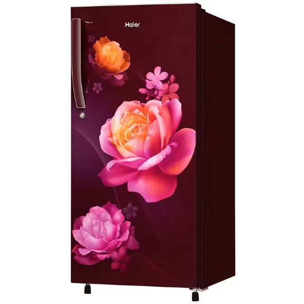 Haier 190 L, 2 Star, Red Noisettes Finish Direct Cool Single Door Refrigerator