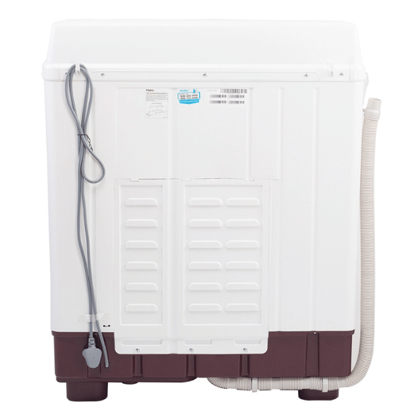 Haier 7 Kg 5 Star Toughened Glass Semi Automatic Top Loading Washing Machine (HTW70-1187BTN, Anti Bacterial Vortex Pulsator, Magic Filter, Rat Mesh, Maroon, White)