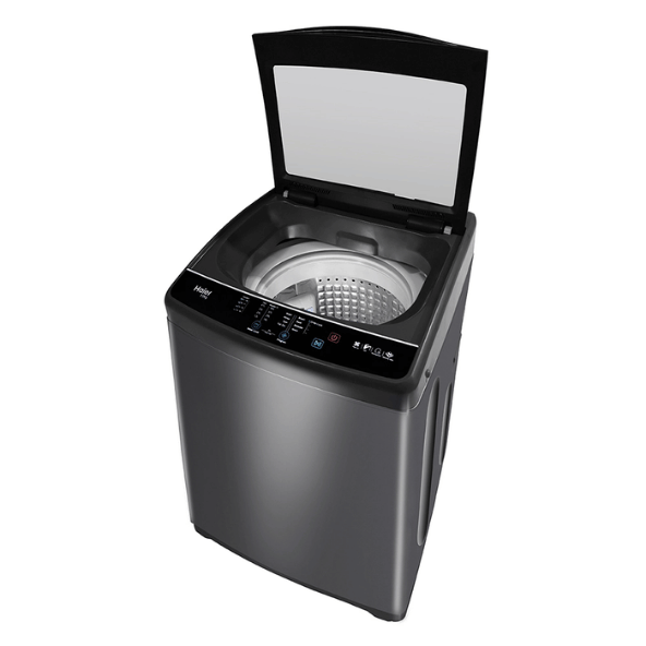 Haier 6.5 Kg, 5 Star, Oceanus Wave Technology Toughened Glass Fully Automatic Top Loading Washing Machine (HWM65-306S8, Ultra Fresh Air, Near Zero Pressure, Dark Jade Silver)