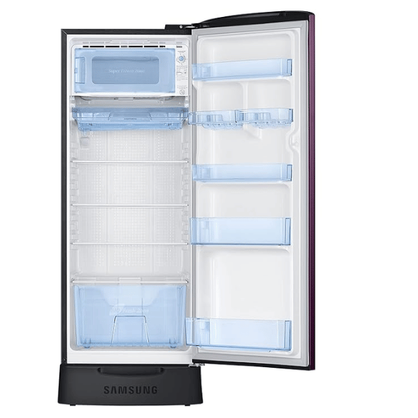 SAMSUNG 244 L Direct Cool Double Door 3 Star Refrigerator (Rythmic Twirl Red, RT28A3C234R/HL)