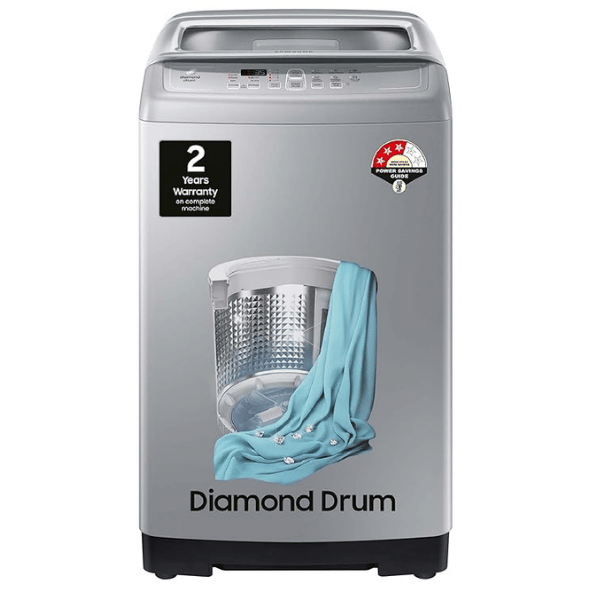 Samsung 7 kg, Fully-Automatic Top Load Washing Machine (WA70A4002GS/TL, centre jet pulsator, diamond drum and magic filter, Imperial Silver)