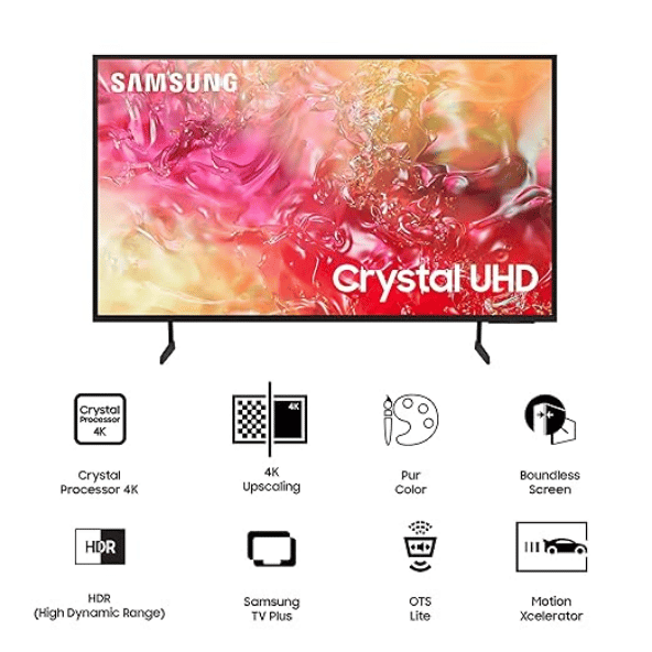 Samsung 108 cm (43 inches) D Series Crystal 4K Vivid Ultra HD Smart LED TV UA43DUE70BKLXL (Black) – Vivid Colors & Smart Features