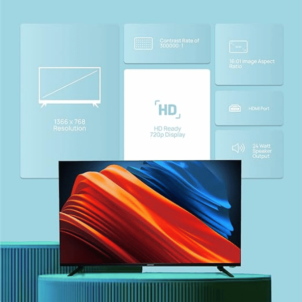 Samtonic 80 cm (32 Inches) Full HD Smart Android LED TV (ST-3207SF-M, 2023) – Immersive Sound & Smart Entertainment