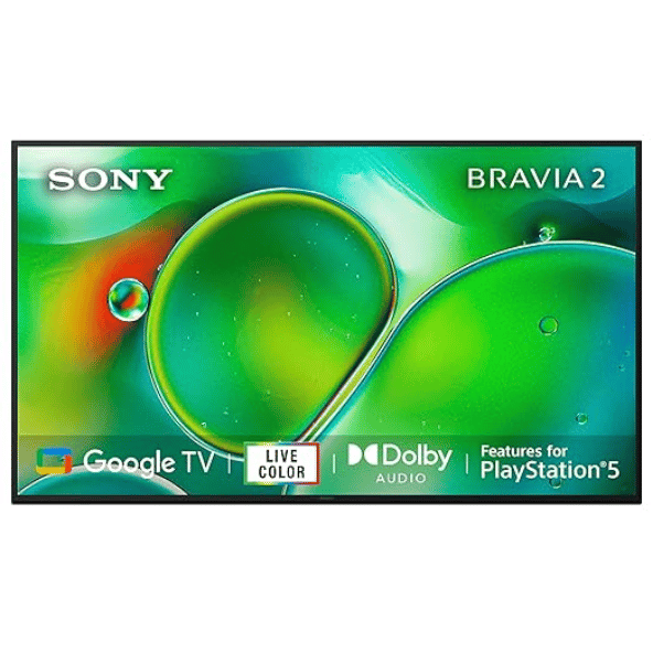 Sony 164 cm (65 inches) BRAVIA 2 4K Ultra HD Smart LED Google TV K-65S25 (Black) – Immersive Visuals & Smart Entertainment