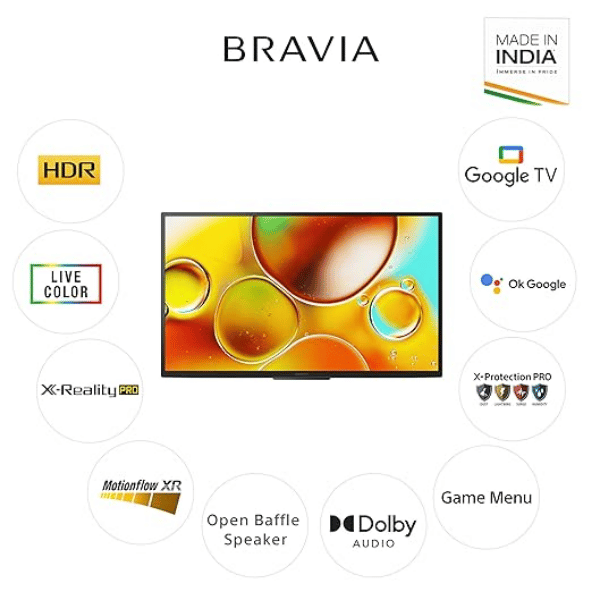 Sony BRAVIA 80 cm (32 inches) HD Ready Smart LED Google TV KD-32W835 (Black) – Smart Entertainment with Brilliant Clarity