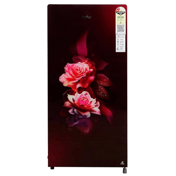 Haier 185 L 2 Star Direct Cool Single Door Refrigerator (HRD-2062CRDG-N, Red Dime Glass Finish)