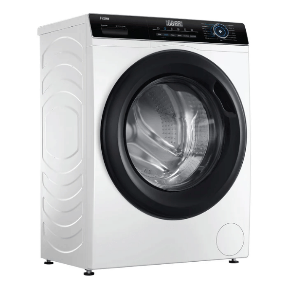 Haier 6.5 kg Fully Automatic Front Load Washing Machine with In-built Heater Black, White  (HW65-IM10919)