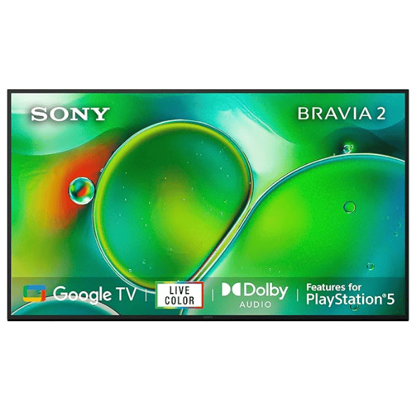 Sony 139 cm (55 inches) BRAVIA 2 4K Ultra HD Smart LED Google TV K-55S25 (Black) – Stunning Clarity and Smart Entertainment