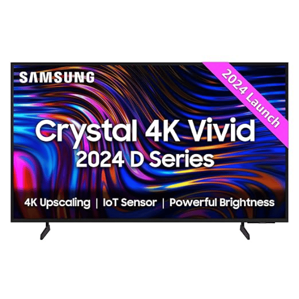 Samsung 108 cm (43 inches) D Series Crystal 4K Vivid Ultra HD Smart LED TV UA43DUE70BKLXL (Black) – Vivid Colors & Smart Features