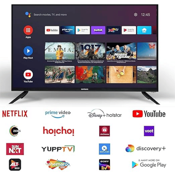 Samtonic 110 cm (43 inches) 4K Smart Android LED TV (2023) – Stunning 4K Clarity & Immersive Audio