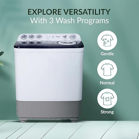 Haier 8 Kg Semi-Automatic Washing Machine With Toughened Glass