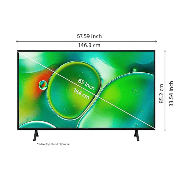 Sony 164 cm (65 inches) BRAVIA 2 4K Ultra HD Smart LED Google TV K-65S25 (Black) – Immersive Visuals & Smart Entertainment