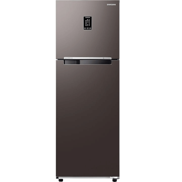 Samsung 322 L, 2 Star, Bespoke Convertible 5-in-1, Digital Inverter with Display, Frost Free Double Door Refrigerator (RT37CB522C2/HL, Cotta Steel Charcoal, 2023 Model)